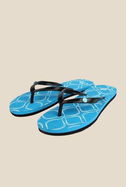 Spunk Ellie Black & Blue Flip Flops Spunk Ellie Black & Blue Flip Flops