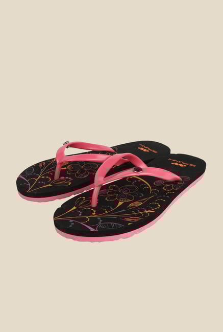 Spunk Erin Pink & Black Flip Flops Spunk Erin Pink & Black Flip Flops