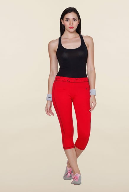 Sweet Dreams Red Solid Capri Sweet Dreams Red Solid Capri
