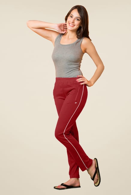 Sweet Dreams Maroon Solid Cotton Track Pant Sweet Dreams Maroon Solid Cotton Track Pant