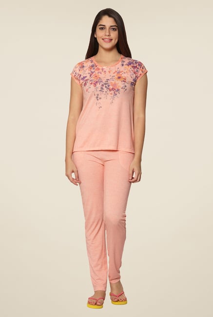 Sweet Dreams Peach Floral Printed Pyjama Set Sweet Dreams Peach Floral Printed Pyjama Set