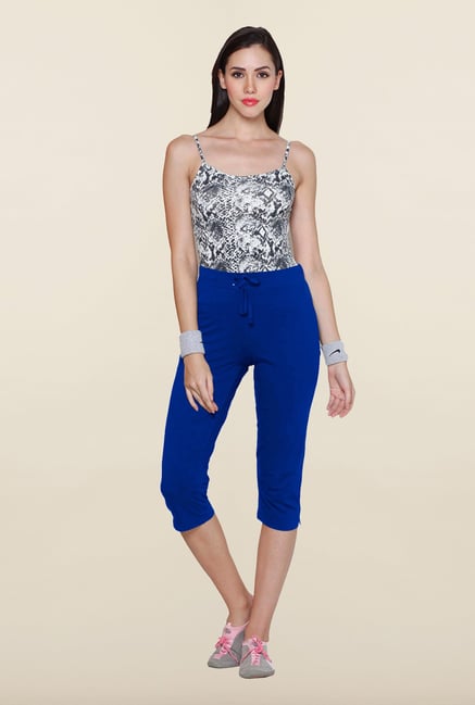 Sweet Dreams Cobalt Solid Cotton Lycra Capri Sweet Dreams Cobalt Solid Cotton Lycra Capri