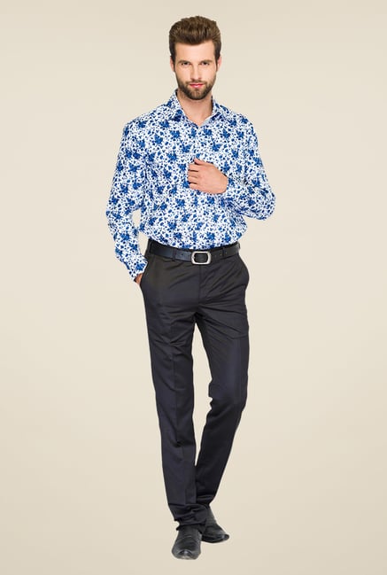 Raymond Blue Printed Shirt Raymond Blue Printed Shirt