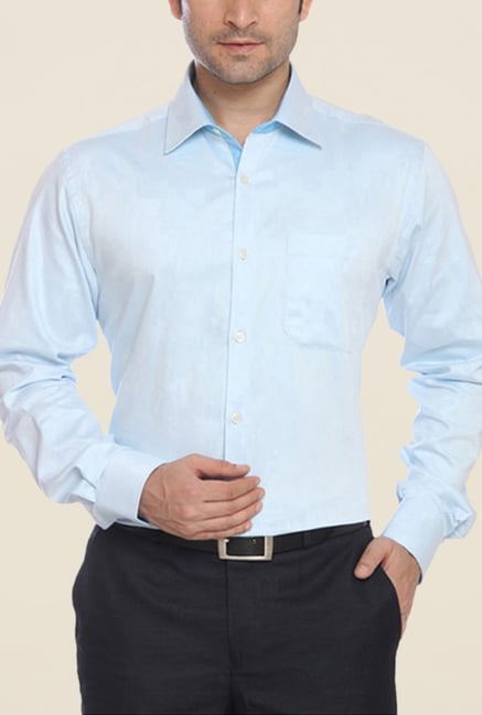 Raymond Blue Solid Shirt Raymond Blue Solid Shirt