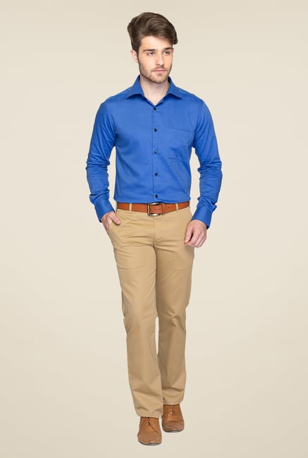 Raymond Blue Solid Shirt Raymond Blue Solid Shirt