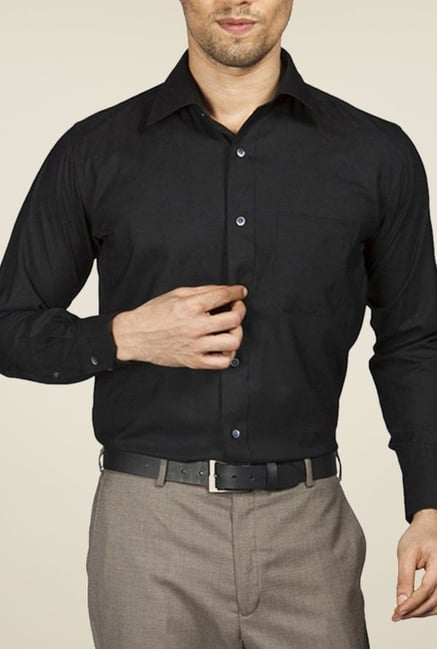 Raymond Black Solid Shirt Raymond Black Solid Shirt