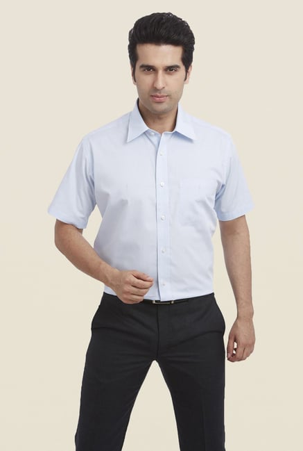 Raymond Blue Solid Shirt Raymond Blue Solid Shirt