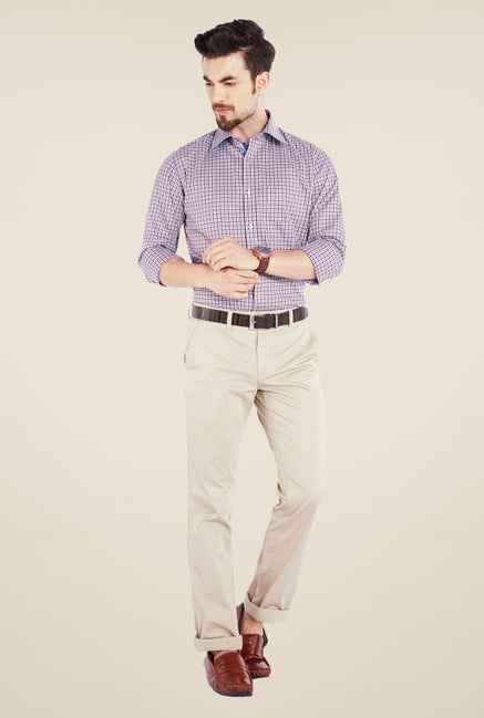 Raymond Maroon & Blue Checks Shirt Raymond Maroon & Blue Checks Shirt