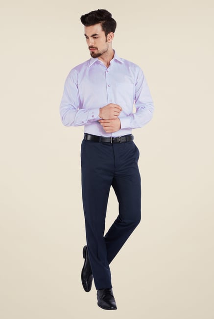Raymond Purple Solid Shirt Raymond Purple Solid Shirt
