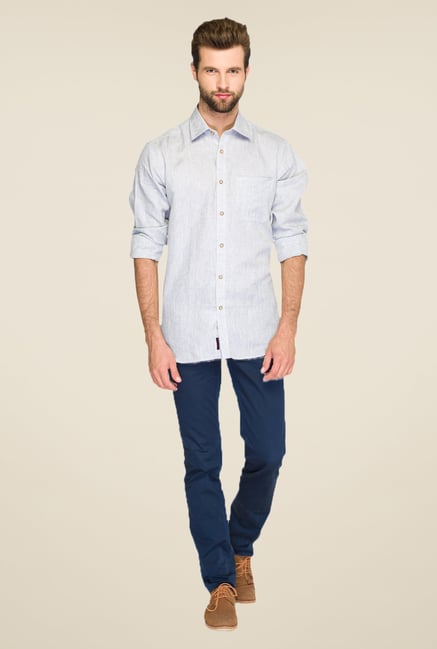 Raymond Grey Textured Linen Shirt Raymond Grey Textured Linen Shirt