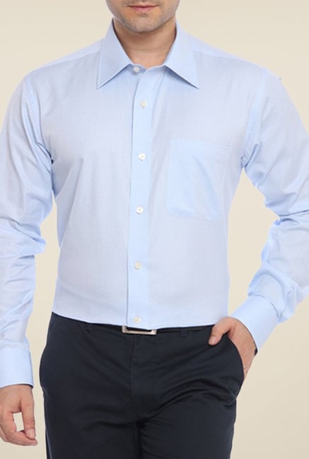 Raymond Blue Self Design Shirt Raymond Blue Self Design Shirt