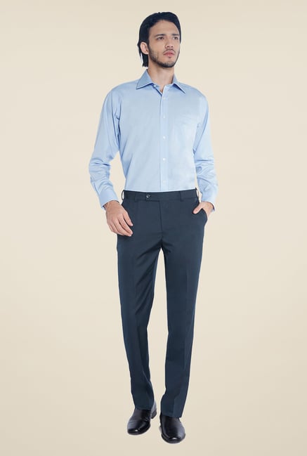 Raymond Blue Solid Shirt Raymond Blue Solid Shirt