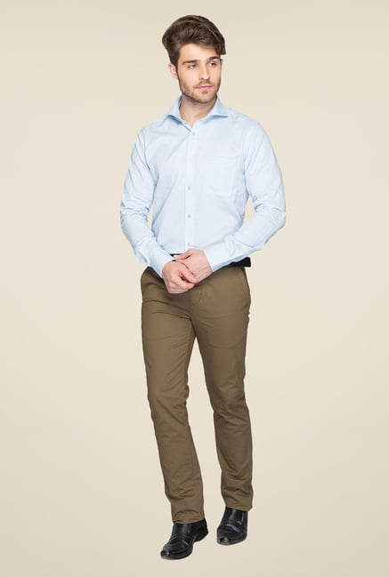 Raymond Blue Solid Shirt Raymond Blue Solid Shirt