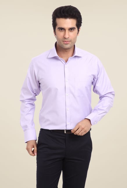 Raymond Purple Solid Shirt Raymond Purple Solid Shirt