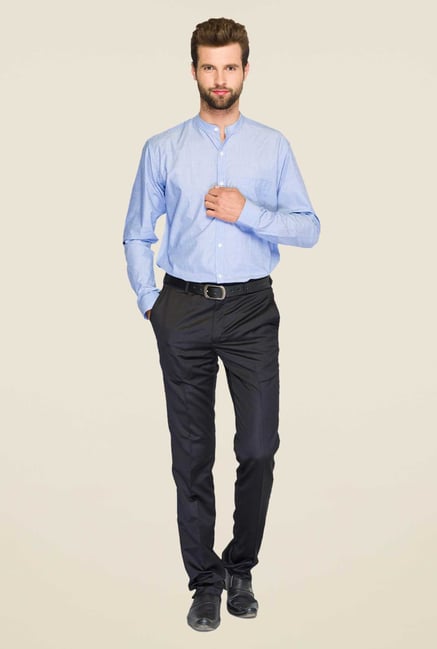 Raymond Blue Solid Shirt Raymond Blue Solid Shirt