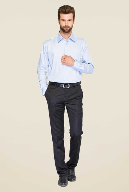 Raymond Blue Solid Shirt Raymond Blue Solid Shirt