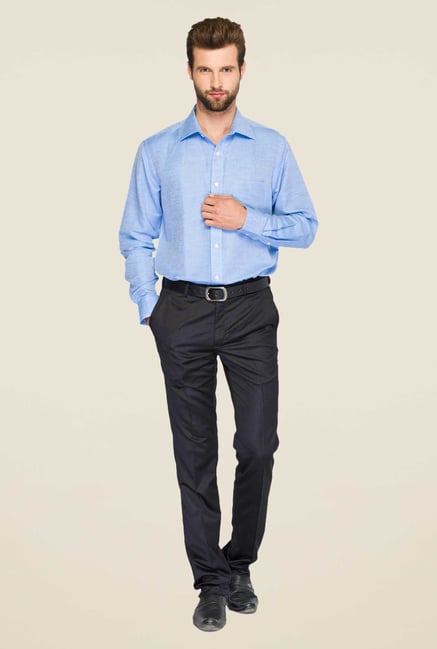 Raymond Blue Solid Shirt Raymond Blue Solid Shirt
