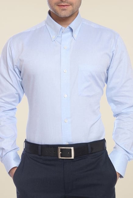 Raymond Blue Solid Shirt Raymond Blue Solid Shirt
