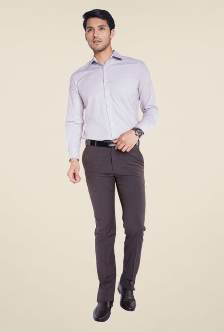Raymond Purple Solid Shirt Raymond Purple Solid Shirt
