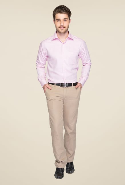 Raymond Pink Self Design Shirt Raymond Pink Self Design Shirt