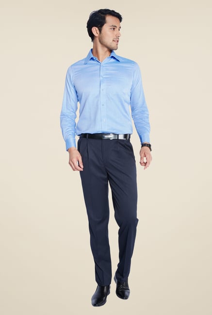 Raymond Blue Solid Shirt Raymond Blue Solid Shirt