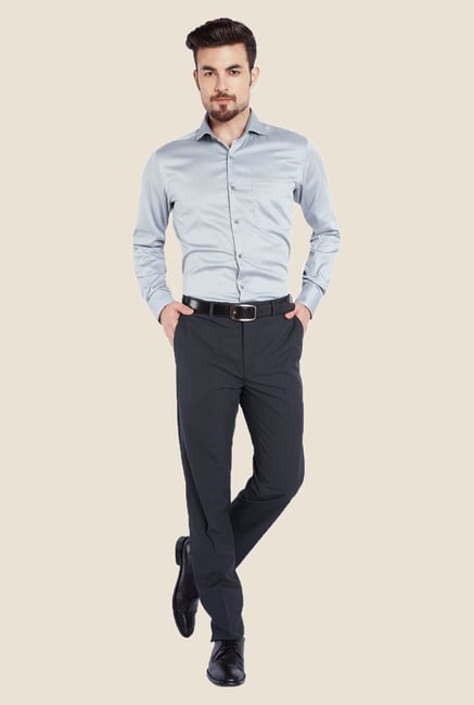 Raymond Grey Solid Shirt Raymond Grey Solid Shirt