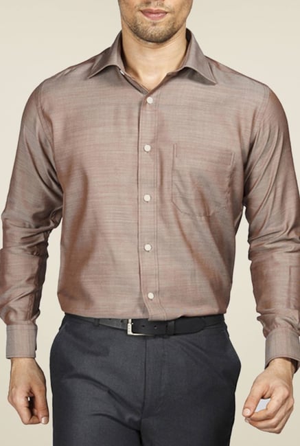 Raymond Brown Solid Shirt Raymond Brown Solid Shirt