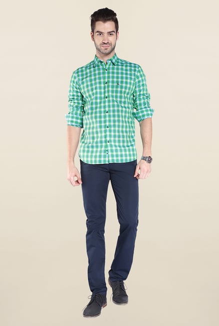 Parx Green Checks Shirt Parx Green Checks Shirt
