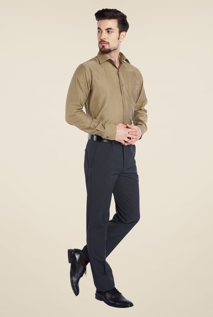 Raymond Khaki Solid Shirt Raymond Khaki Solid Shirt