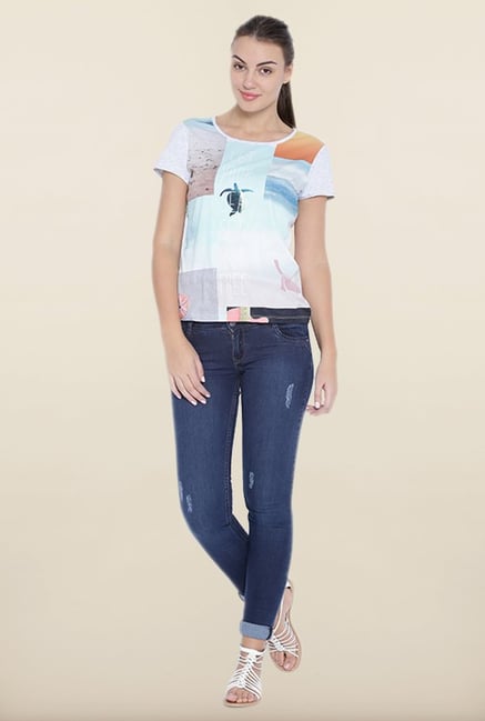 Kraus Grey Graphic Print Tee Kraus Grey Graphic Print Tee