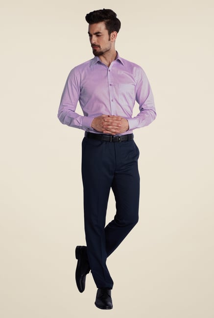 Raymond Purple Solid Shirt Raymond Purple Solid Shirt