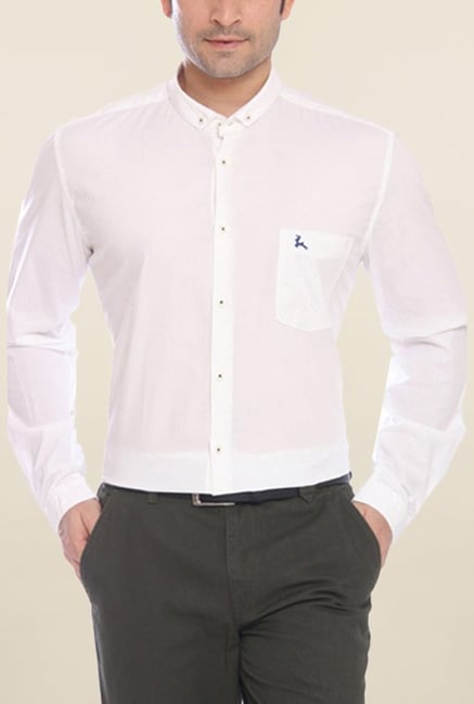 Parx White Solid Shirt Parx White Solid Shirt