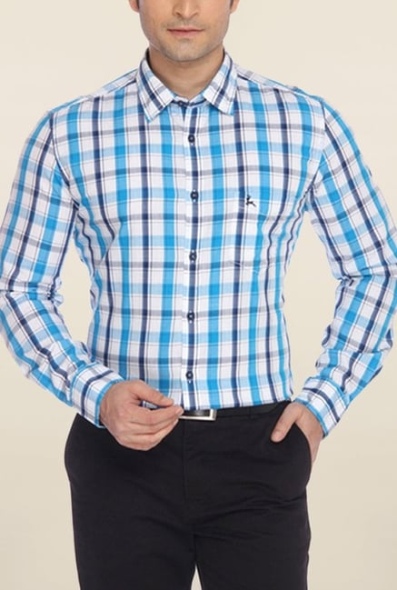Parx Blue Checks Shirt Parx Blue Checks Shirt