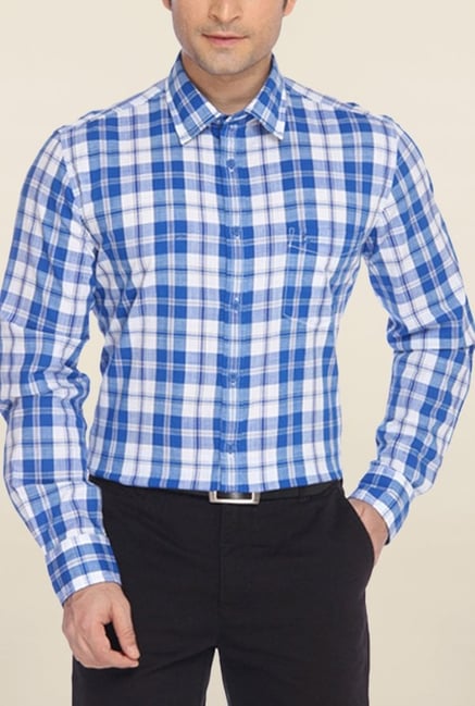 Parx Blue Checks Shirt Parx Blue Checks Shirt