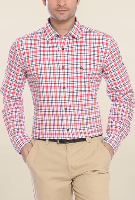 Parx Orange Checks Shirt Parx Orange Checks Shirt