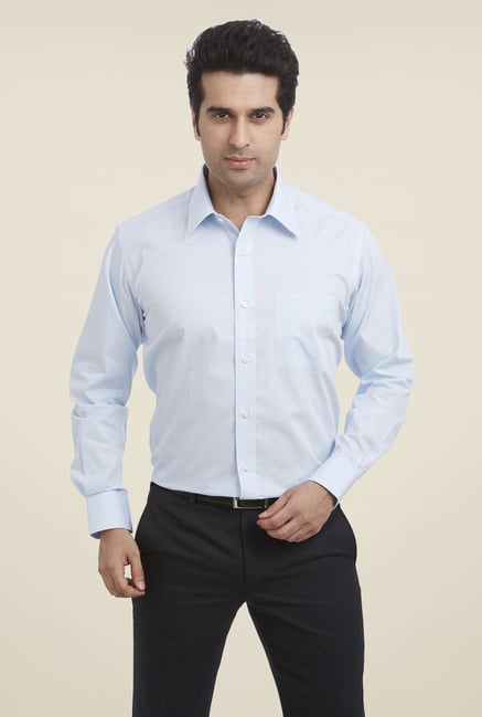 Raymond Blue Solid Shirt Raymond Blue Solid Shirt