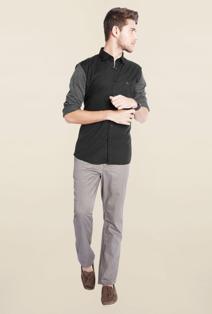 Parx Black Solid Shirt Parx Black Solid Shirt