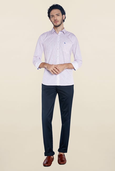 Parx Blue & Red Printed Shirt Parx Blue & Red Printed Shirt
