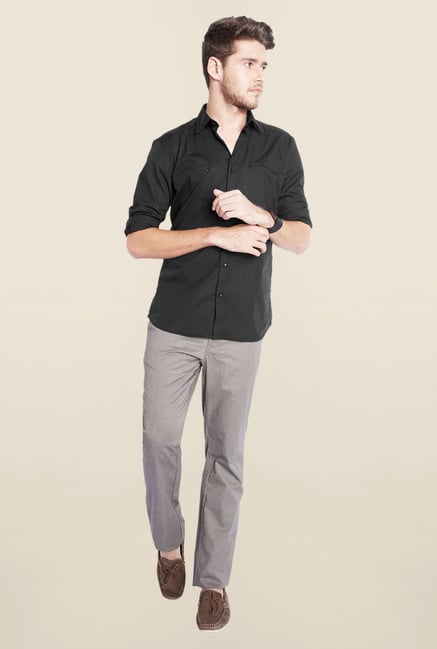Parx Black Solid Shirt Parx Black Solid Shirt