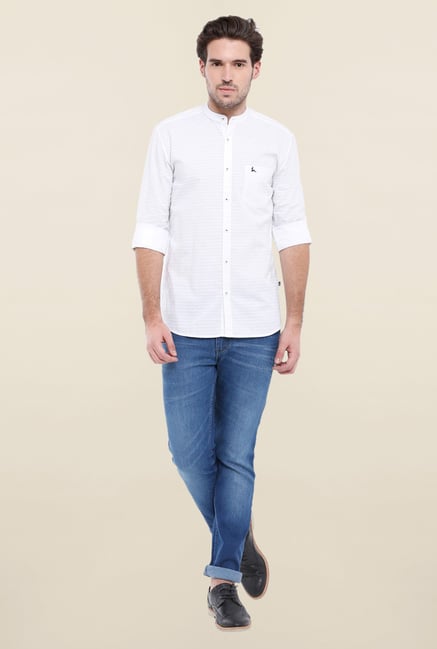 Parx White Striped Shirt Parx White Striped Shirt
