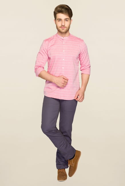 Parx Pink Striped Shirt Parx Pink Striped Shirt