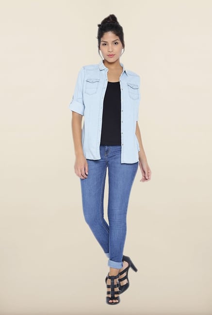 Kraus Light Blue Casual Shirt Kraus Light Blue Casual Shirt
