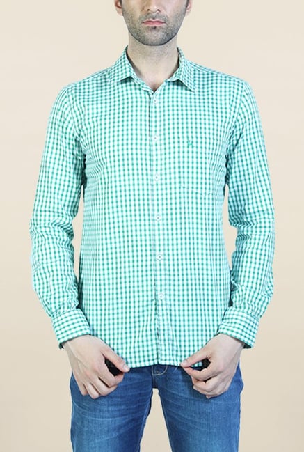 Parx Green Checks Shirt Parx Green Checks Shirt