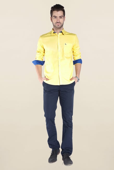 Parx Yellow Solid Shirt Parx Yellow Solid Shirt