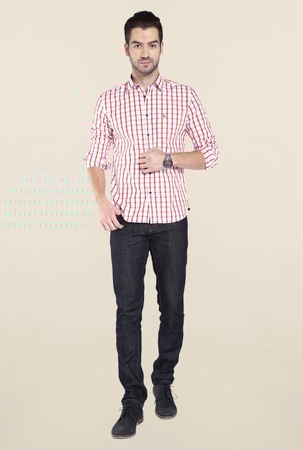 Parx Red & White Checks Shirt Parx Red & White Checks Shirt