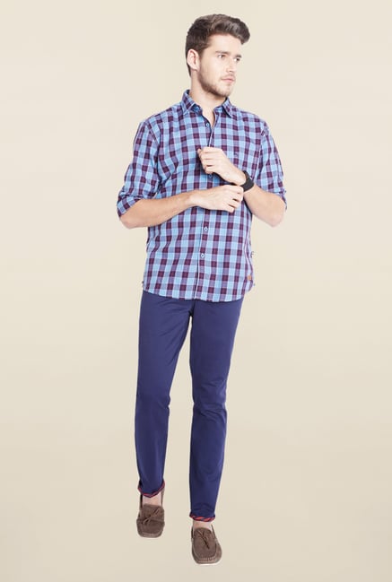 Parx Blue Checks Shirt Parx Blue Checks Shirt