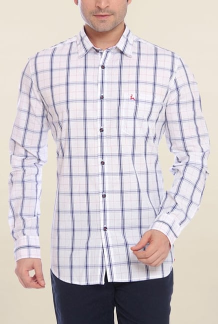 Parx Indigo & White Checks Shirt Parx Indigo & White Checks Shirt