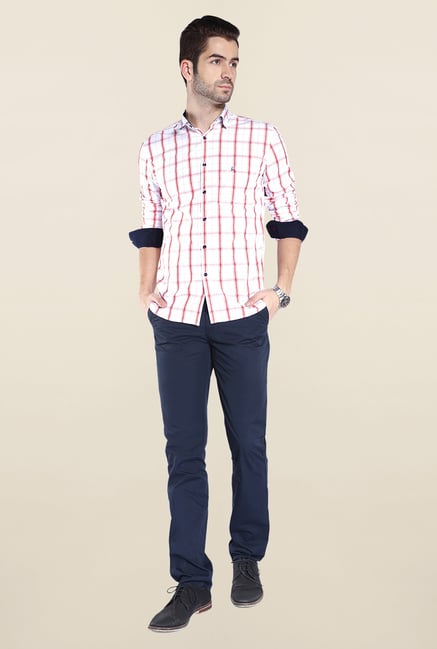 Parx White & Red Checks Shirt Parx White & Red Checks Shirt