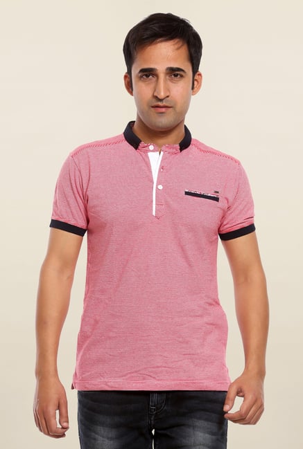 Mufti Pink Striped T Shirt Mufti Pink Striped T Shirt
