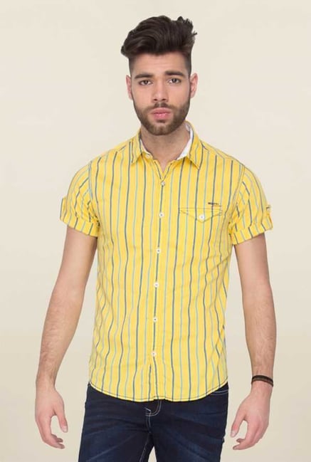 Mufti Yellow Striped Shirt Mufti Yellow Striped Shirt